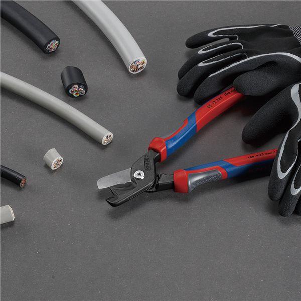 KNIPEX クニペックス ケーブルカッター 3Kグリップ ステップカットXL 3コンポーネント 全長225mm 9512-225 工具 ツール DIY_5