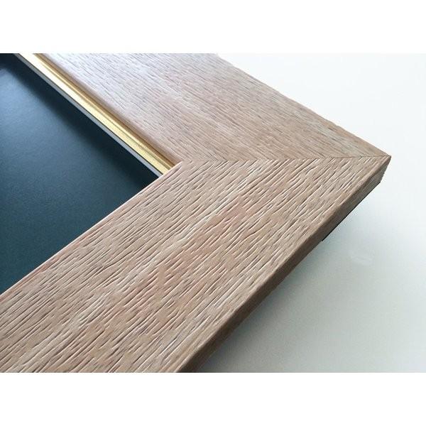 油絵⁄油彩額縁 木製フレーム A826 アクリル付 木地 F8号