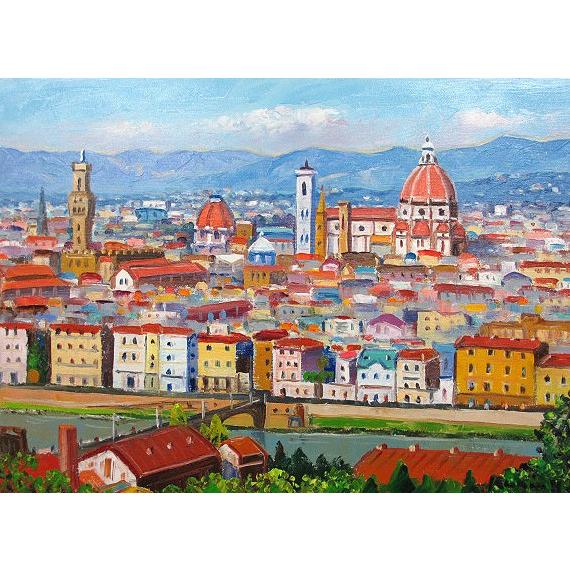 油絵額 フレームセット オンタケF6号 工藤昭重 「北アルプス」 433×525