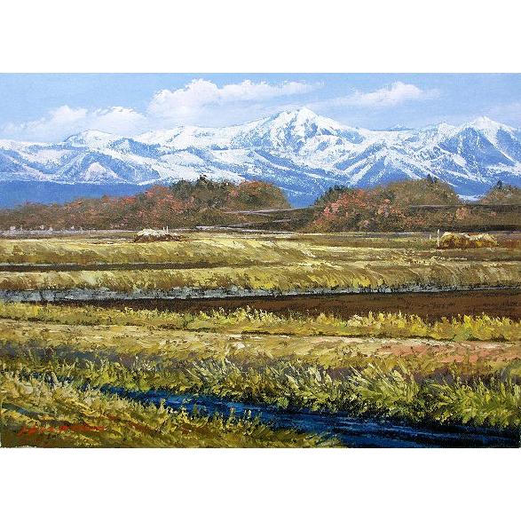 油絵 油彩画 洋画 (油絵額縁付きで納品対応可) P8号 「八ヶ岳」 広瀬 和之