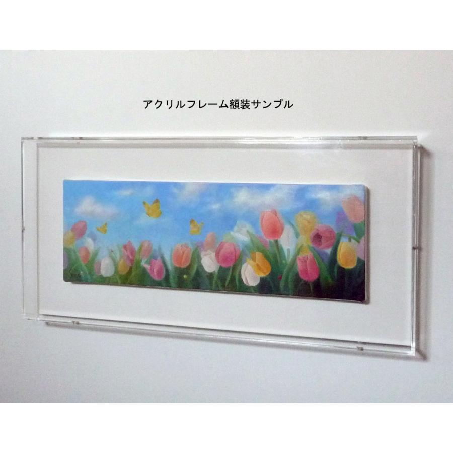 油彩画 洋画 (油絵額縁付きで納品対応可) WF6 「赤富士」 半澤 国雄