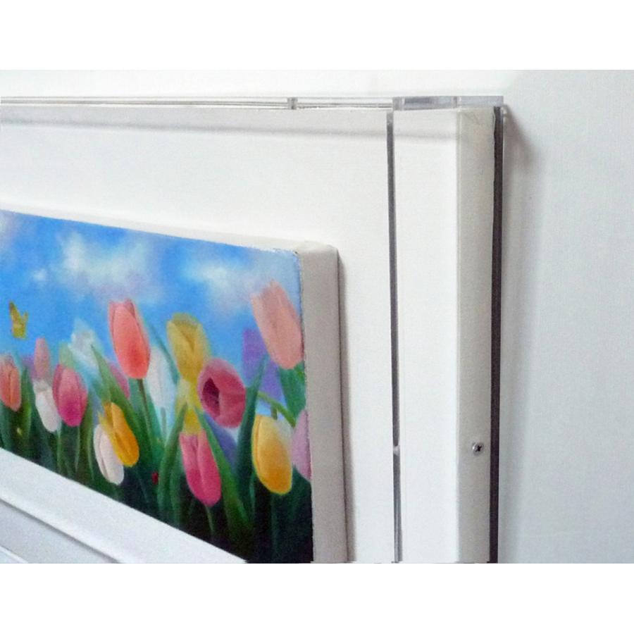 油彩画 洋画 (油絵額縁付きで納品対応可) M3号 「コスモス 花瓶」 安田