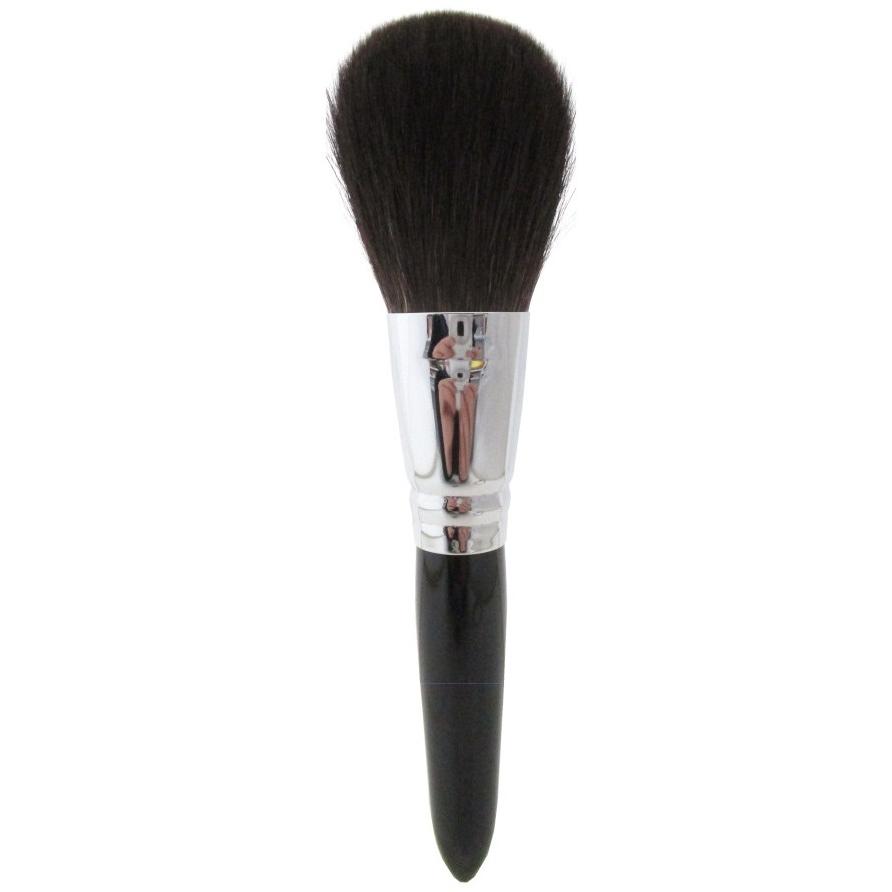EI P-6（BK)　広島県熊野のメイクブラシ　パウダーブラシ（丸平）毛質：灰リス 