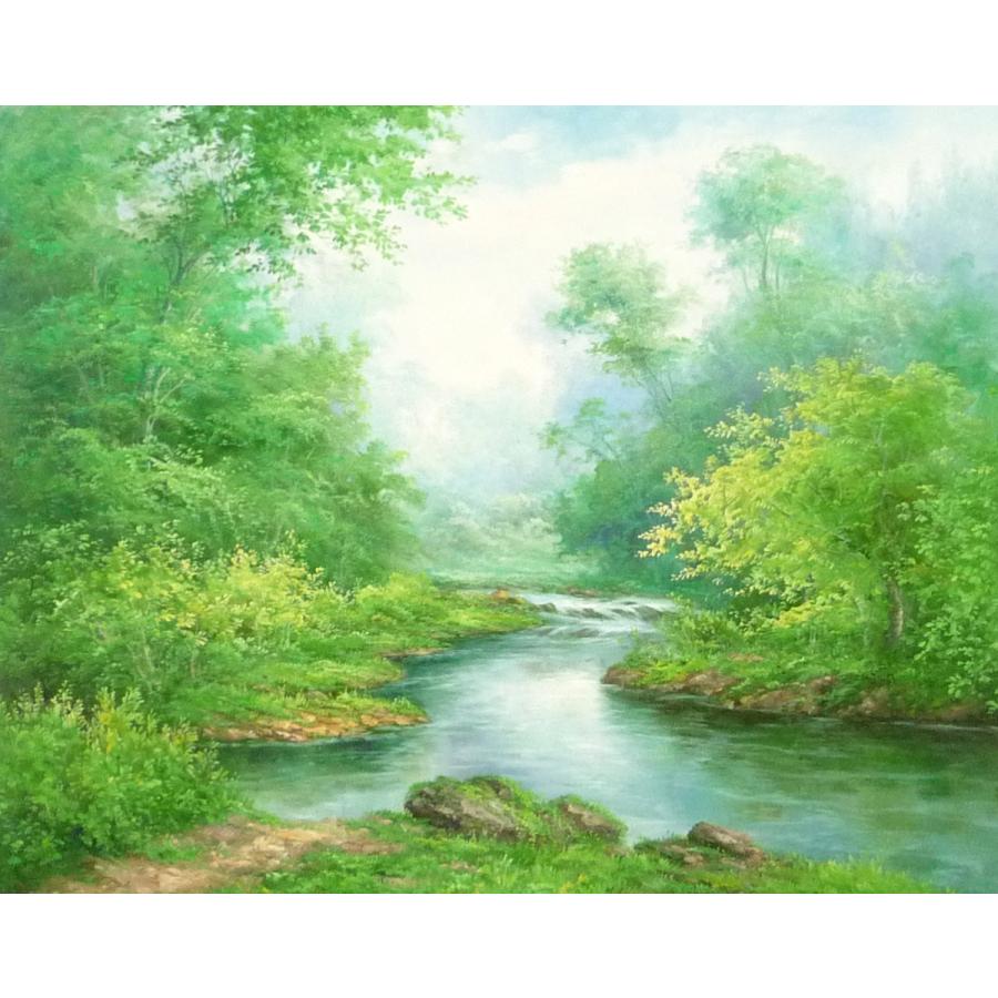 油彩画 洋画 肉筆絵画 （ 油絵額縁付きで納品対応可 ） F20号サイズ 「高級日本風景８」