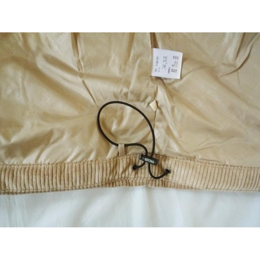 GOTCHA ガッチャ コーデュロイ中綿ジャケット 太畝 フェイクダウン スタンドネック 刺繍ロゴ ベージュ Lサイズ |  | 06