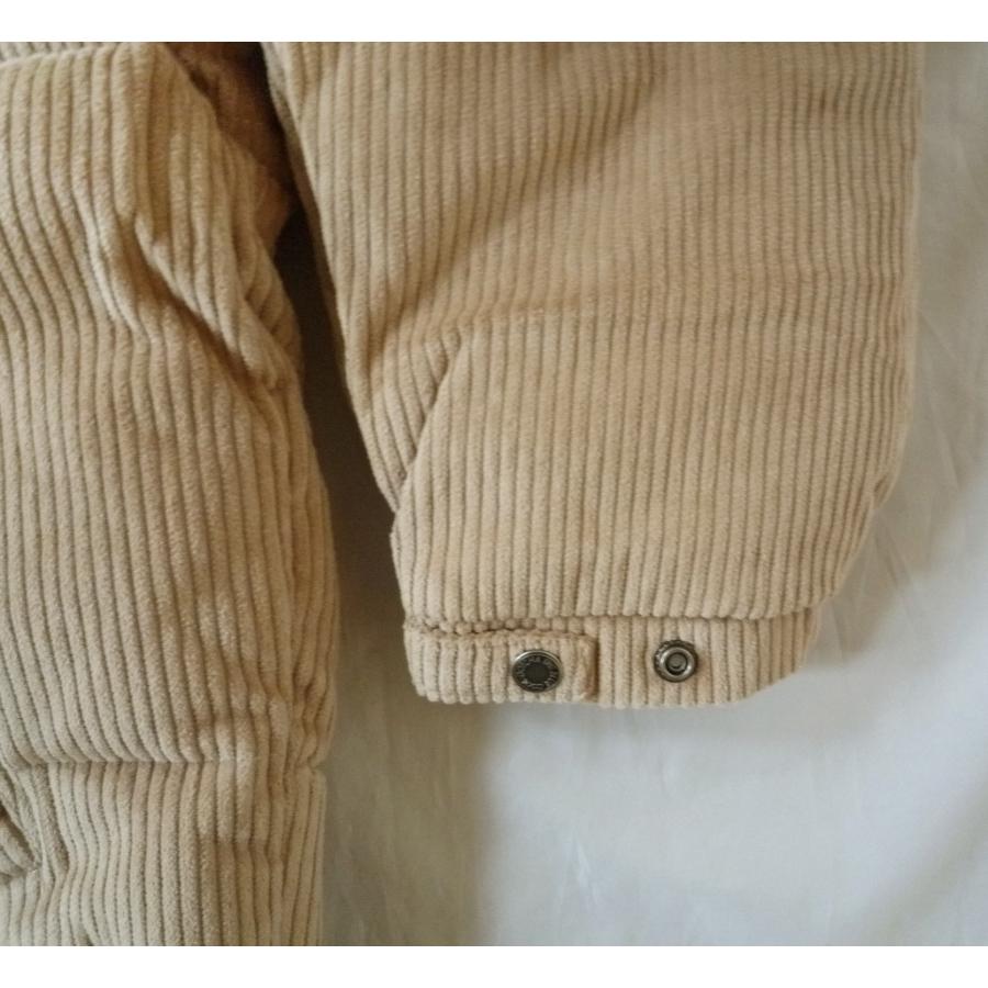 GOTCHA ガッチャ コーデュロイ中綿ジャケット 太畝 フェイクダウン スタンドネック 刺繍ロゴ ベージュ Mサイズ |  | 04