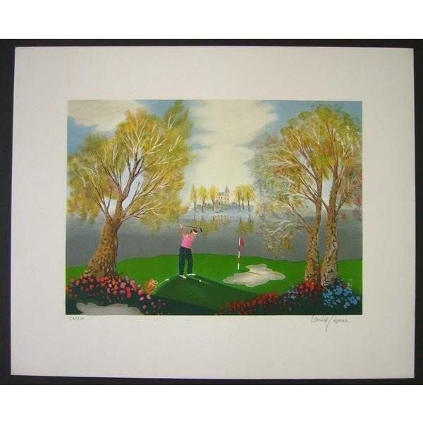 2周年記念イベントが ヨーロッパ版画 リトグラフ ボネック LE GOLF