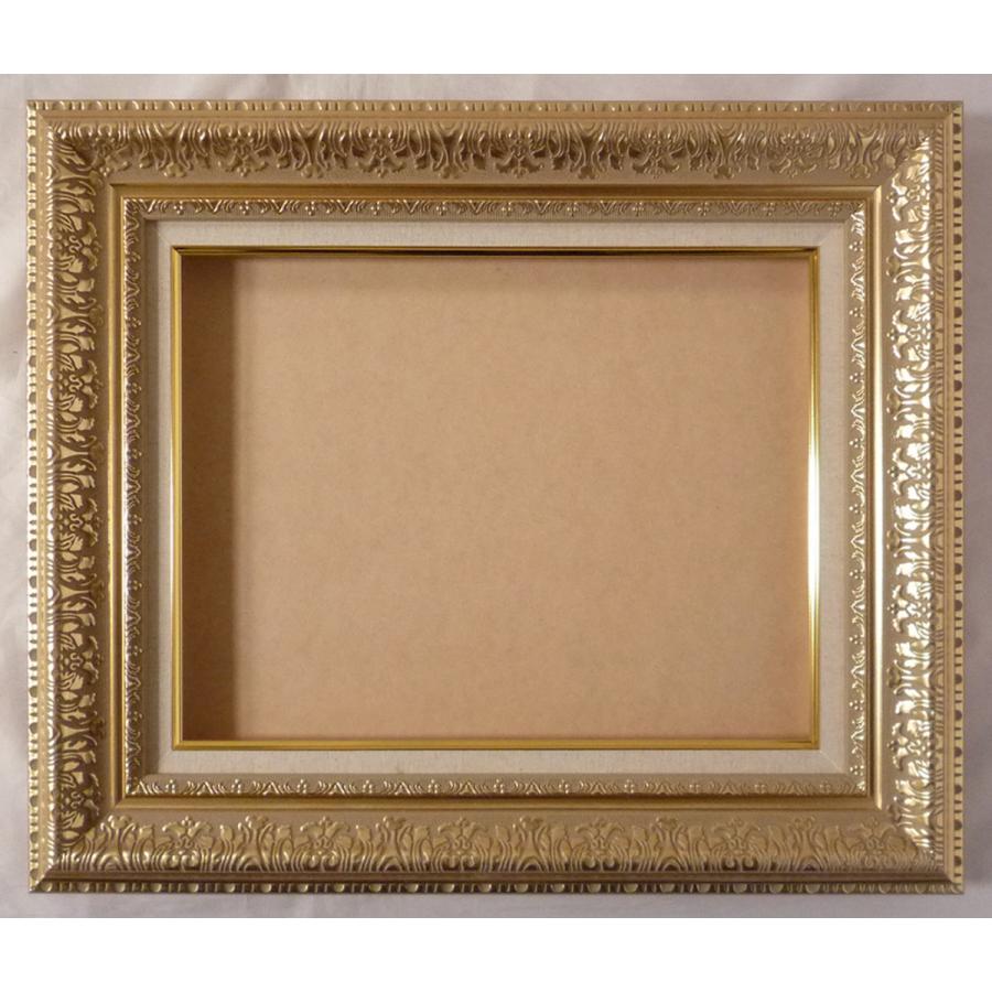 額縁　油絵 油彩額縁 MJ108N アクリル付 ゴールド P25号