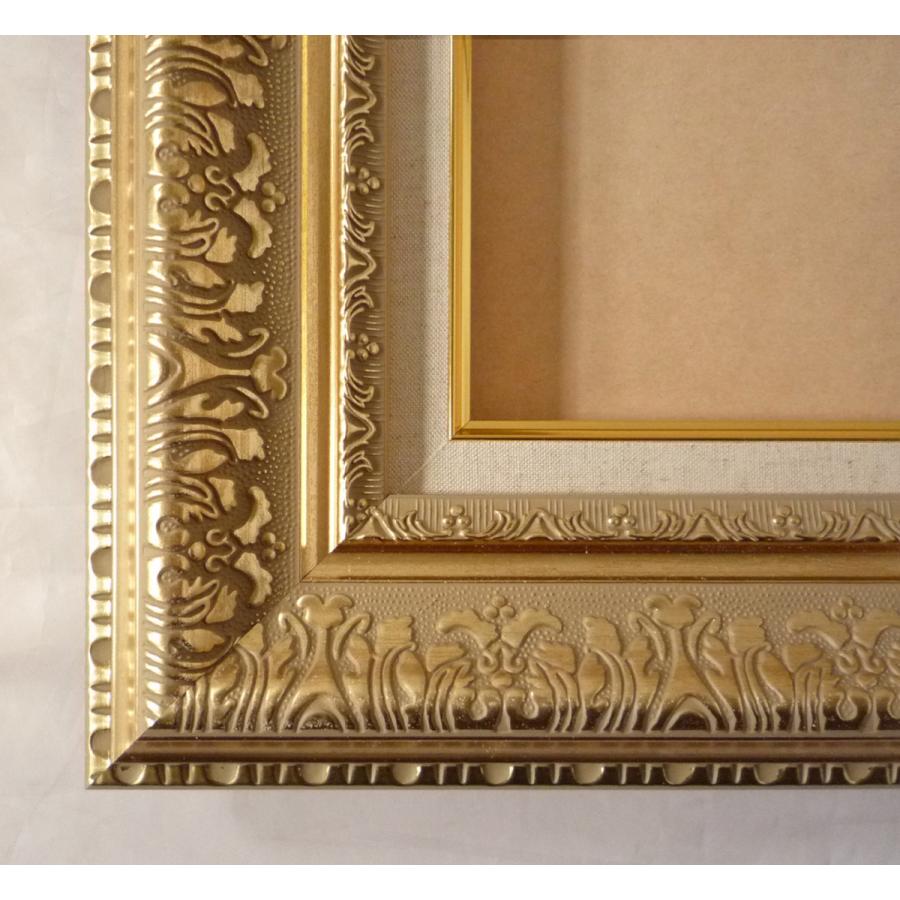 額縁 油絵 油彩額縁 MJ108N アクリル付 ゴールド S40号