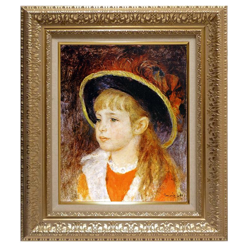 ルノアール帽子の女/複製画