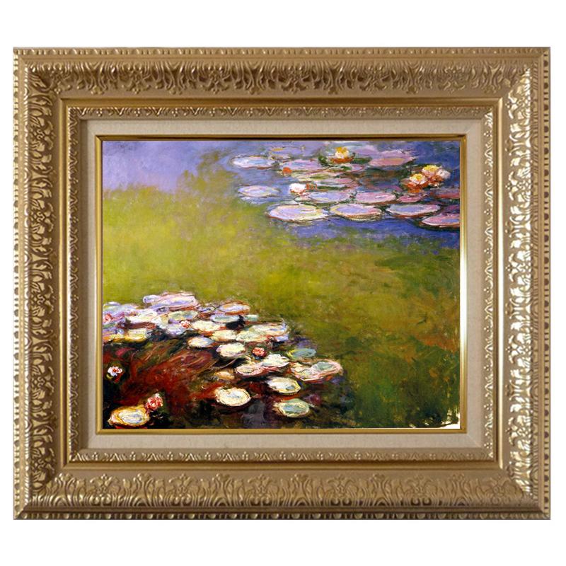 絵画 世界の名画シリーズ 額縁付(MJ108N) クロード・モネ 「睡蓮 絵画 世界の名画シリーズ 額縁付(MJ108N) クロード・モネ 「睡蓮