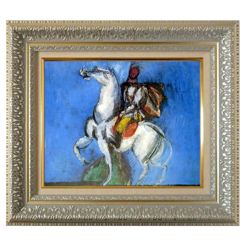 絵画 世界の名画シリーズ 額縁付 ラウル・デュフィ 「白い騎手」 お買い得サイズ： P10号 プリハード_1