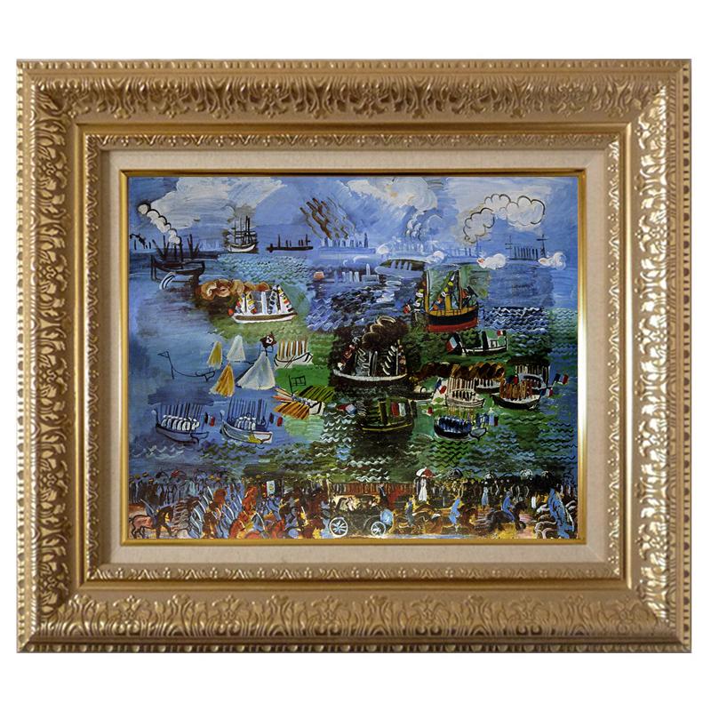 額装絵画 フレーム付き 額縁付き絵画 ラウル・デュフィ 「ル・アーヴルの水の祭」 P10号 世界の名画シリーズ プリハード