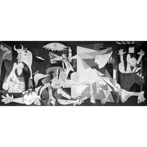 絵画 世界の名画シリーズ 額縁付 パブロ・ピカソ 「ゲルニカ