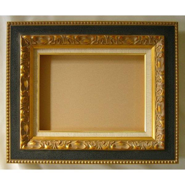 額縁　油彩 油絵用額縁の枠と泥足とケース（仮縁仕上げ）　ガイマス　サイズM5号