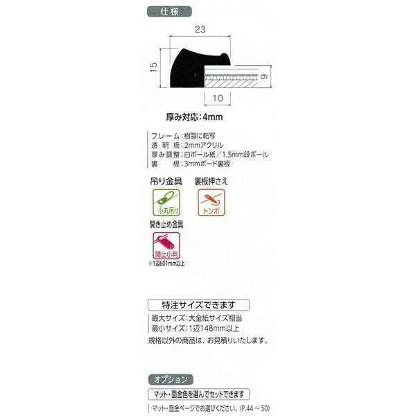 水彩用額縁 木製フレーム BH-E27F サイズF8号 : 東欧商事株式会社 2
