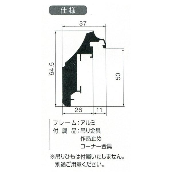 油彩額縁 油絵額縁 アルミフレーム 仮縁 正方形の額縁 CD-44 サイズS100号の画像