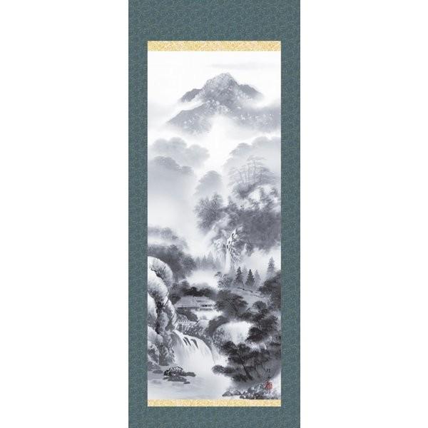 井村常山　森林山水掛軸　Y265 井村常山 森林山水掛軸 Y265