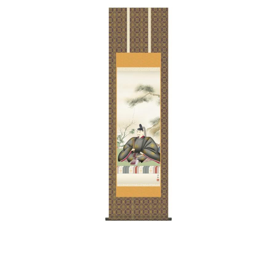 掛け軸 高細細しい巧芸画 純国産掛け軸 豊寿く画 土地 洋舟 「天神」 尺三 オニックス沈子 殺虫剤香お持て成し 美術、工芸品-楽器、手芸、コレクション