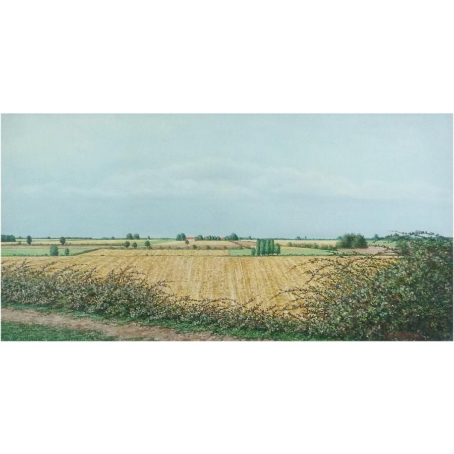 ヨーロッパ絵画 肉筆油絵 40X80 ブレイセ作 「ぶどう畑」 : 東欧商事