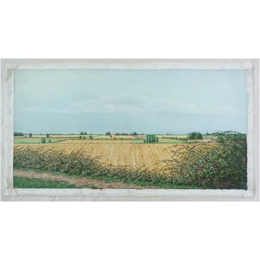 ヨーロッパ絵画 肉筆油絵 40X80 ブレイセ作 「ぶどう畑」 : 東欧商事