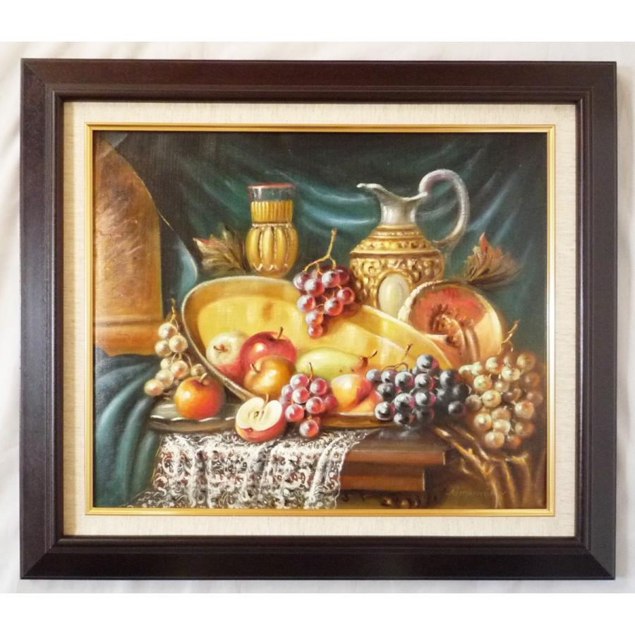 ヨーロッパ絵画 肉筆油絵 F8号 レインプレヒト作「静物」2＋新品