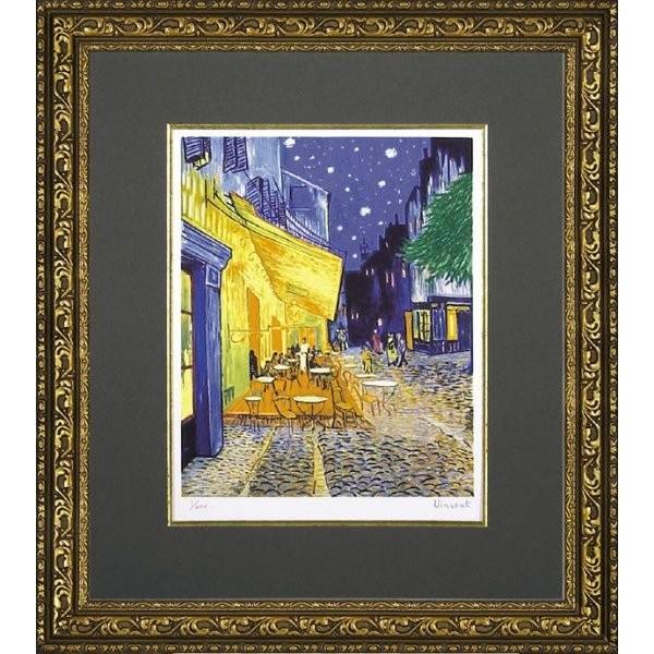 額装絵画 ビッグアート ヴィンセント・ヴァン・ゴッホ作 「夜のカフェ 