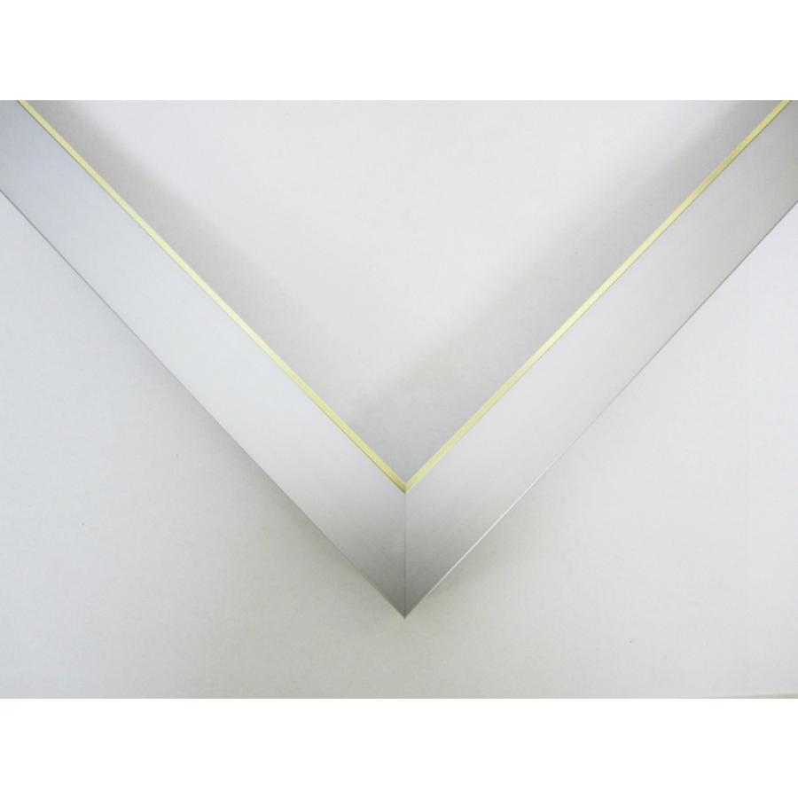 油彩額縁 油絵額縁 アルミフレーム サイズM150 「フラット45」 チタン チタン