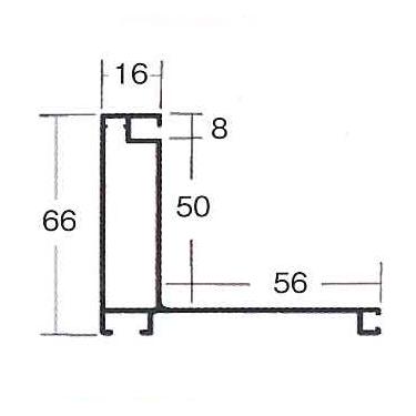 額縁　油絵/油彩額縁 アルミフレーム 仮縁 6568（フロート５０） P50号 チタン ( シルバー系 )｜touo｜02