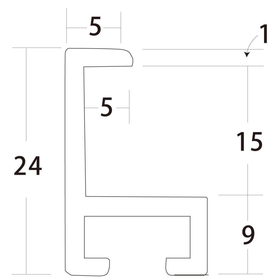 額縁　デッサン用額縁 アルミフレーム アクリル仕様 6727 (トップ5) 三三 ゴールド｜touo｜02