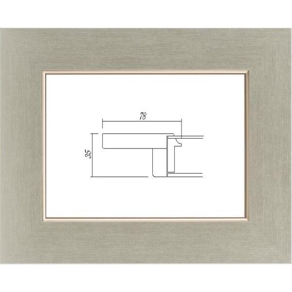 額縁 油絵/油彩額縁 木製フレーム UVカットアクリル付 3463 サイズ F6