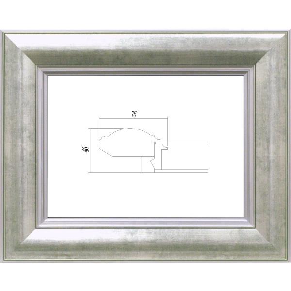 油絵/油彩額縁 軽量タイプ樹脂製フレーム 3474 サイズ F50号 シルバー 金｜touo