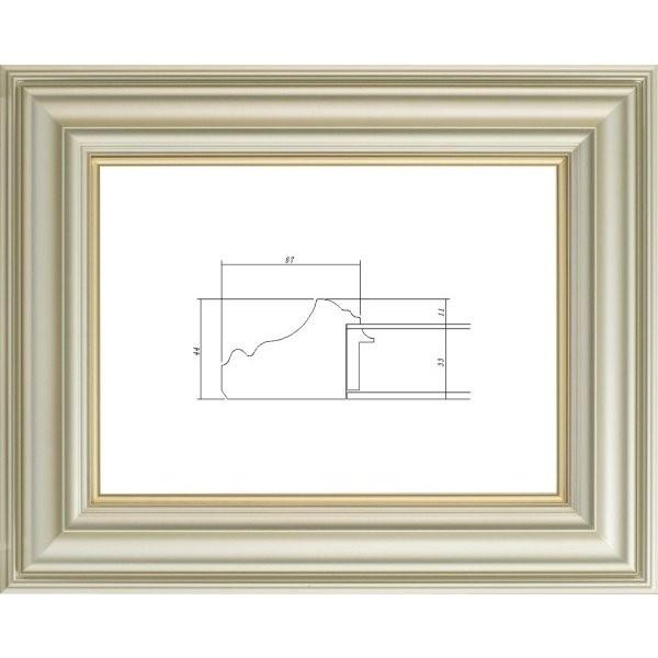油絵/油彩額縁 樹脂製フレーム 3455N UVカットアクリル付 サイズ F30号 シャンペン ゴールド