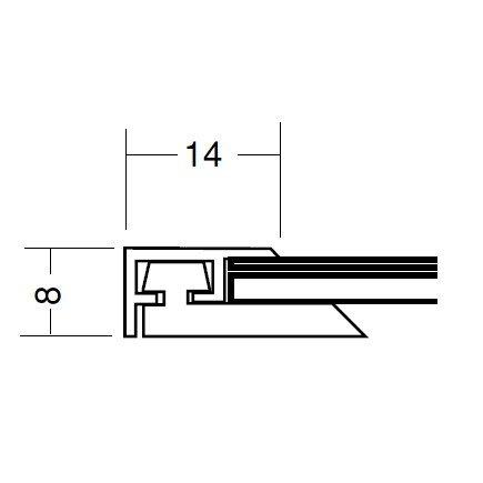 ポスター額縁 アルミフレーム 5008 A2サイズ 594X420mm ブラック