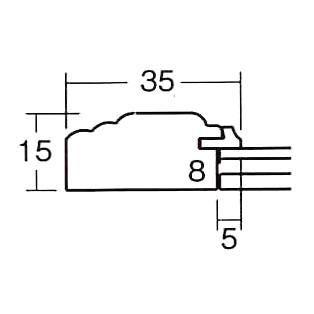 賞状額縁 許可証木製フレーム 魁５(5705) 四市サイズ マホ｜touo｜03