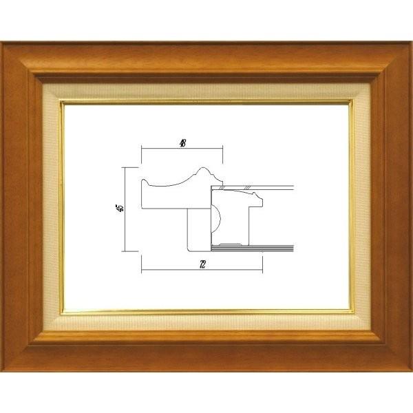 額縁　油絵用 木製フレーム 7720 サイズ F10号 チーク