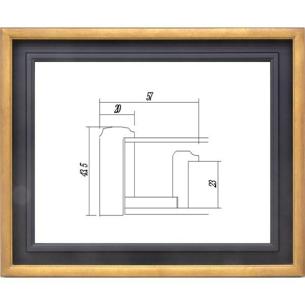 額縁　油絵/油彩額縁 木製フレーム アクリル付 7747 サイズ F6号 ゴールド 油絵⁄油彩額縁 木製フレーム 3427 ガラス付 サイズ F10号 チーク 油彩額縁