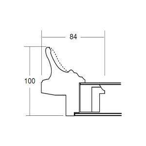 額縁　油絵/油彩額縁 成型フレーム アクリル付 7802 サイズ F3号 アンティークアイボリー サイズ
