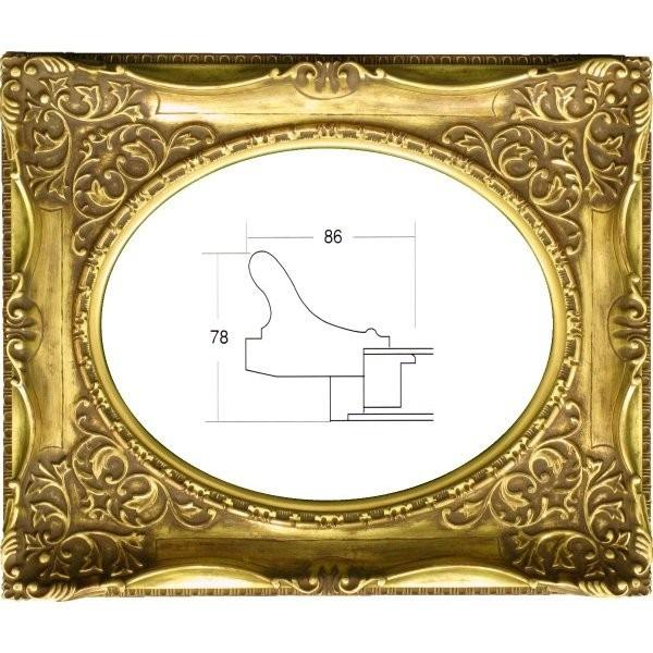 額縁　油絵/油彩額縁 木製フレーム 成型フレーム アクリル付 7826 サイズ F6号 アンティークゴールド 金｜touo