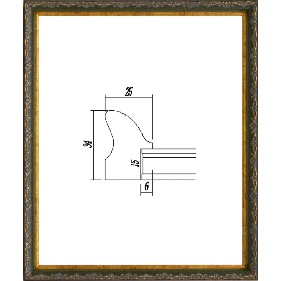 デッサン用額縁 UVカットアクリル付 8214 大全紙 グリーン｜touo