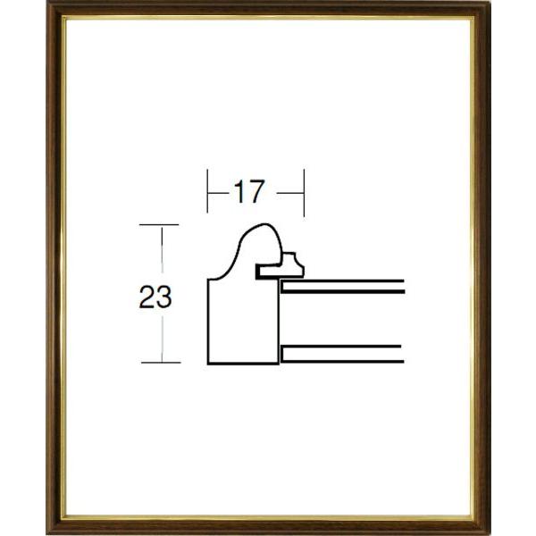 デッサン用額縁 木製フレーム 5702 三三サイズ ブラウン｜touo