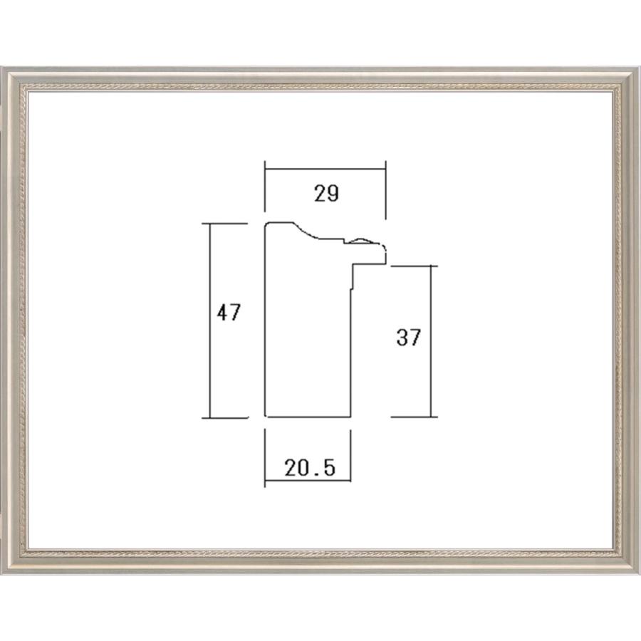 額縁　油絵/油彩額縁 出展用木製仮縁 7300 M80号 シルバー｜touo