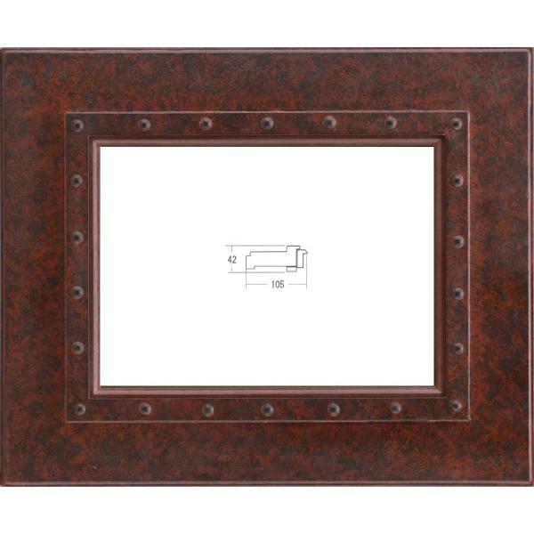 油絵/油彩額縁 木製フレーム 手作り ハンドメイド アクリル付 6246 サイズ F30号 エンジ