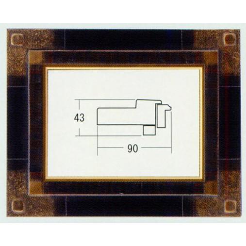 油彩/油絵写真立て 木製ひな型 手作り お手手御手伝いさん 6247 大きさ F50号 G/黒いこと