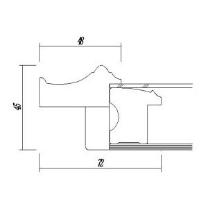 額縁　油絵/油彩額縁 木製フレーム 7720 サイズ P12号 ブラウン