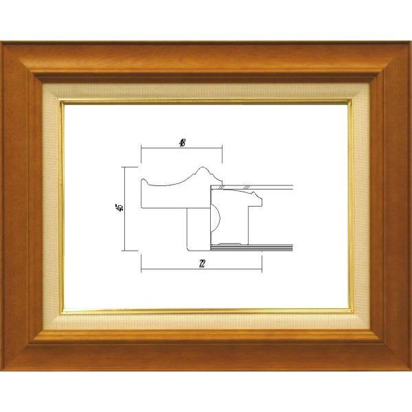 額縁　油絵/油彩額縁 木製フレーム 7720 サイズ F10号 チーク｜touo