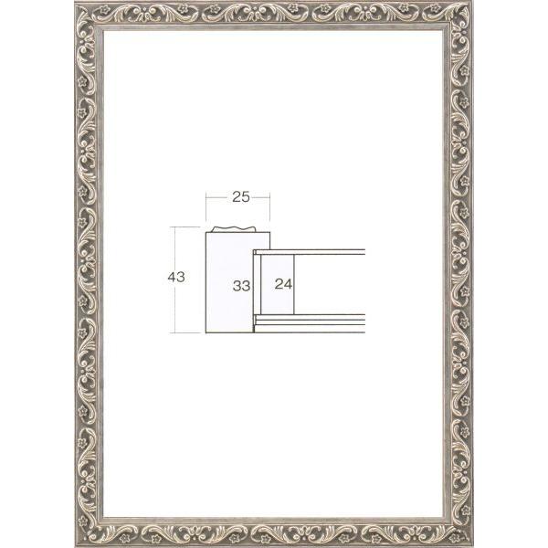 OA額縁 ポスターパネル 樹脂製フレーム BOXタイプ アクリル仕様 8201 A3サイズ シルバー｜touo