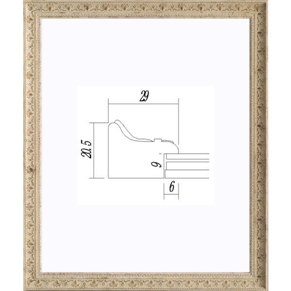 デッサン用額縁 UVカットアクリル付 8206 半切 ホワイト 白｜touo