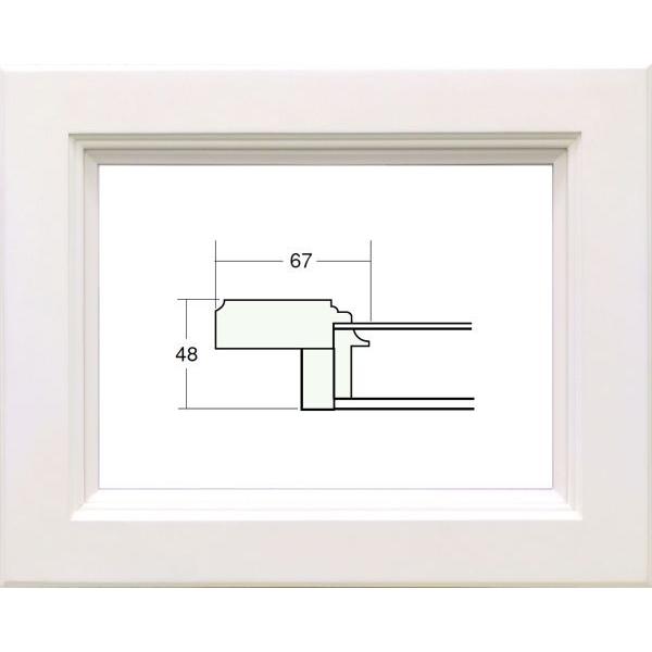 額縁　油絵/油彩額縁 9281 F0号 ホワイト 白｜touo