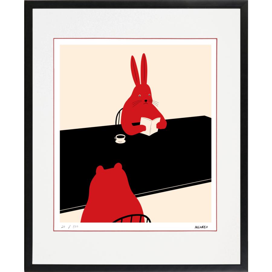 ジークレー版画 額装絵画 Meomeo作 読書するウサギ 四ッ切サイズ Dk Meomeo21 1 東欧商事株式会社 通販 Yahoo ショッピング